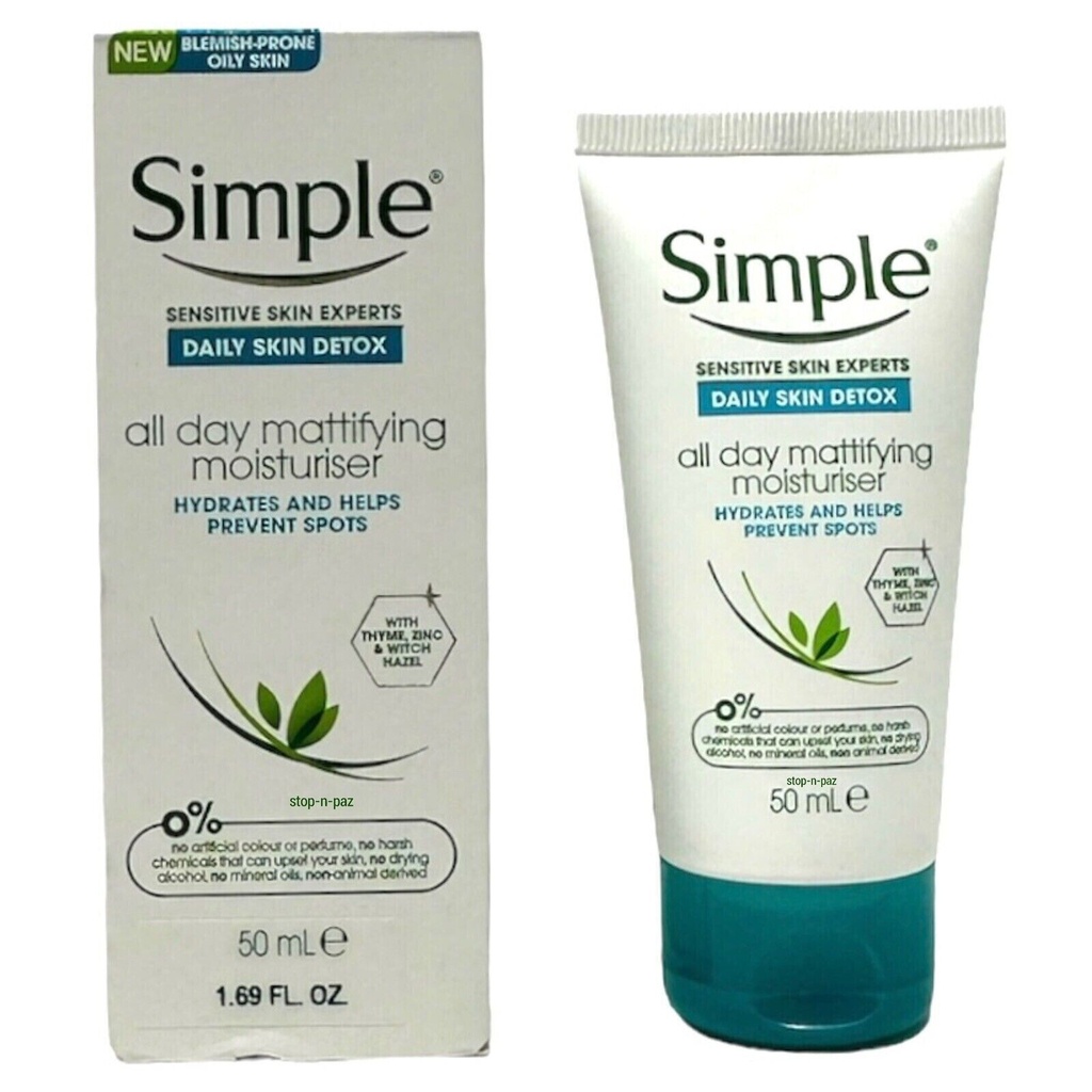 SIMPLE ALL DAY MATTIFYING MOISTURISER 50ml
