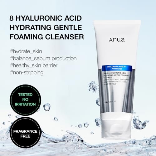 ANUA 8 HYALURONIC ACID + PANTHENOL HYDRATING GENTLE FOAMING CLEANSER 