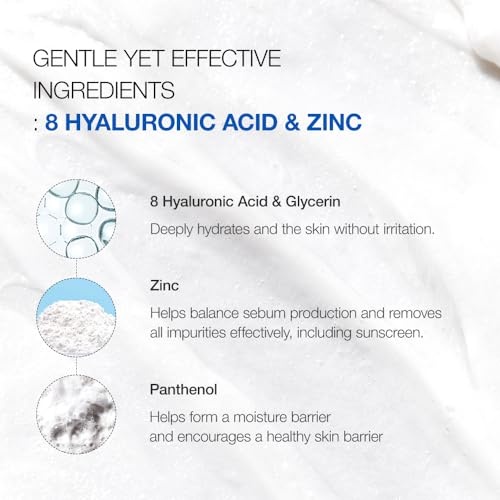 ANUA 8 HYALURONIC ACID + PANTHENOL HYDRATING GENTLE FOAMING CLEANSER 