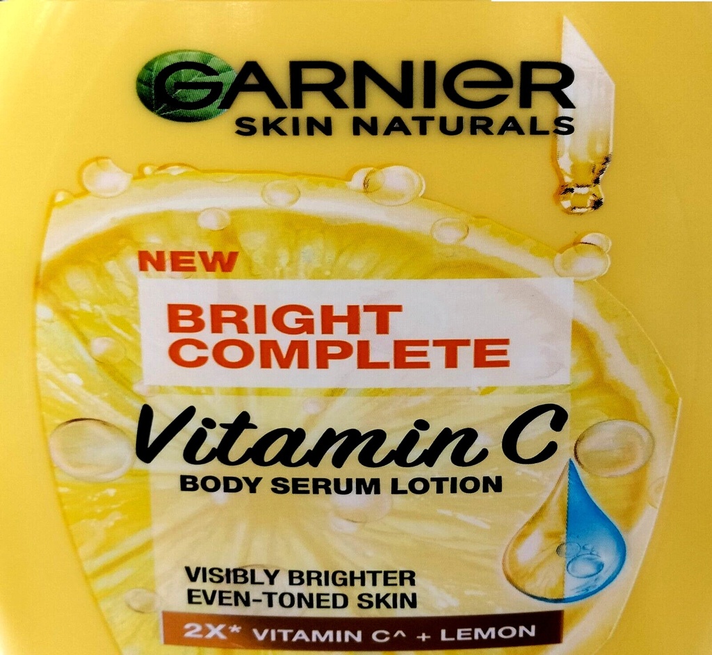 GARNIER SKIN NATURALS NEW BRIGHT COMPLETE VITAMIN C BODY LOTION 400ml