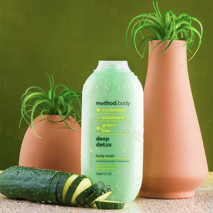 METHOD BODY CUCUMBER, SEAWEED GREEN TEA DAILY ZEN BODY WASH 532ML