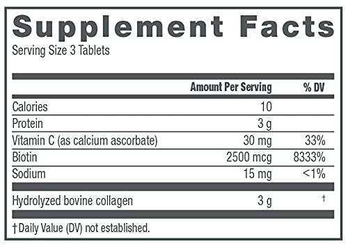NEOCELL GRASSFED COLLAGEN PEPTIDES+VITAMIN C & BIOTIN DIETARY SUPPLEMENT 270 TABLETS
