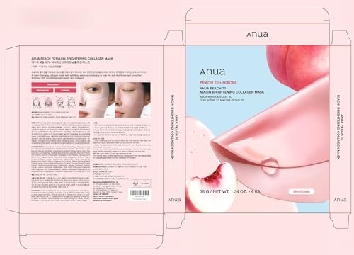 ANUA PEACH 70 + NIACIN BRIGHTENING COLLAGEN MASK (38G)