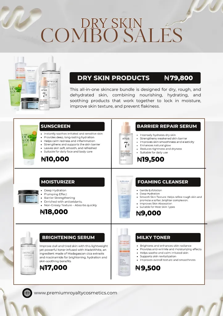 Gray and Brown Modern Product Catalog Skincare A4 Document.webp