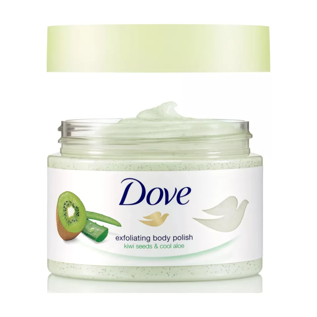 DOVE KIWI SEEDS & COOL ALOE  EXFOLIATING BODY POLISH 298G