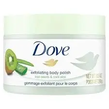 DOVE KIWI SEEDS & COOL ALOE  EXFOLIATING BODY POLISH 298G