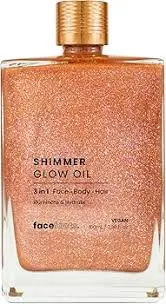 FACEFACTS SHIMMER GLOW OIL 3IN1 FACE BODY HAIR 50ML