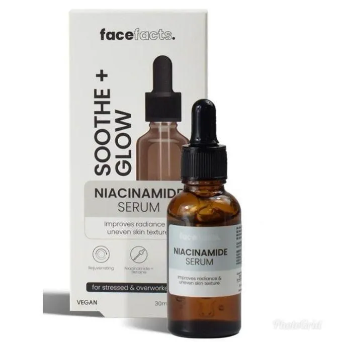 FACEFACTS SOOTHE + GLOW ( NIACINAMIDE ) SERUM 30mL White Colour