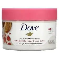 DOVE POMEGRANATE SEED & SHEA BUTTER EXFOLIATING BODY POLISH (DEEP PINK) 298ml
