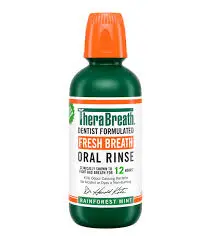 THERABREATH DENTIST FORMULATED FRESH BREATH ORAL RINSE (RAINFOREST MINT) 473ML Long-Lasting Bad Breath Treatment Mouthwash