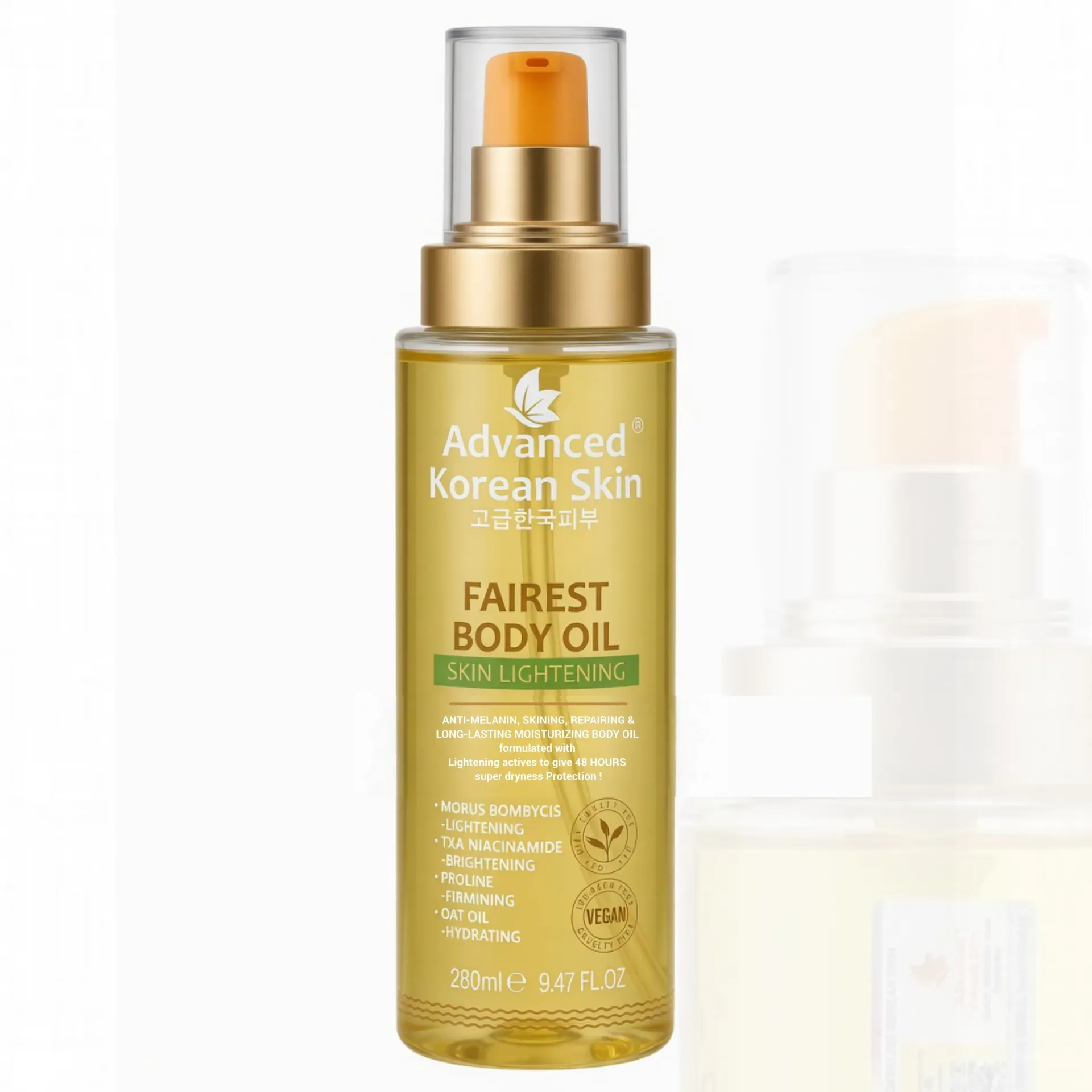 ADVANCED KOREAN SKIN FAIREST BODY OIL 280ML – Brightening & Glow Enhancing Moisturizing Body Oil