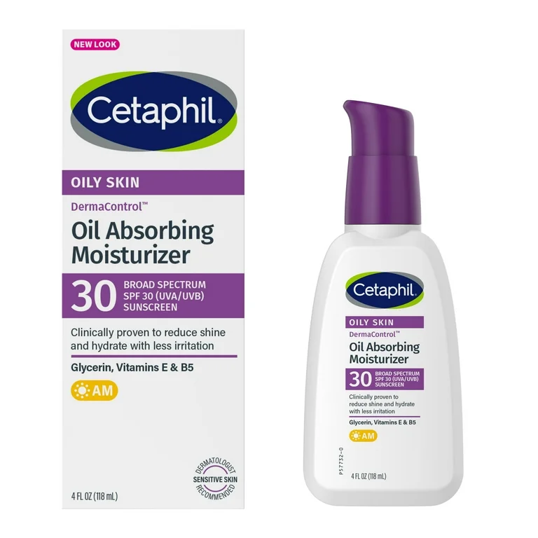 Cetaphil Derma Control Oil Absorbing Moisturizer SPF 30, 4 fl oz 4 fl oz