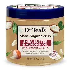DR TEAL'S SHEA BUTTER & ALMOND SUGAR SCRUB 538ML