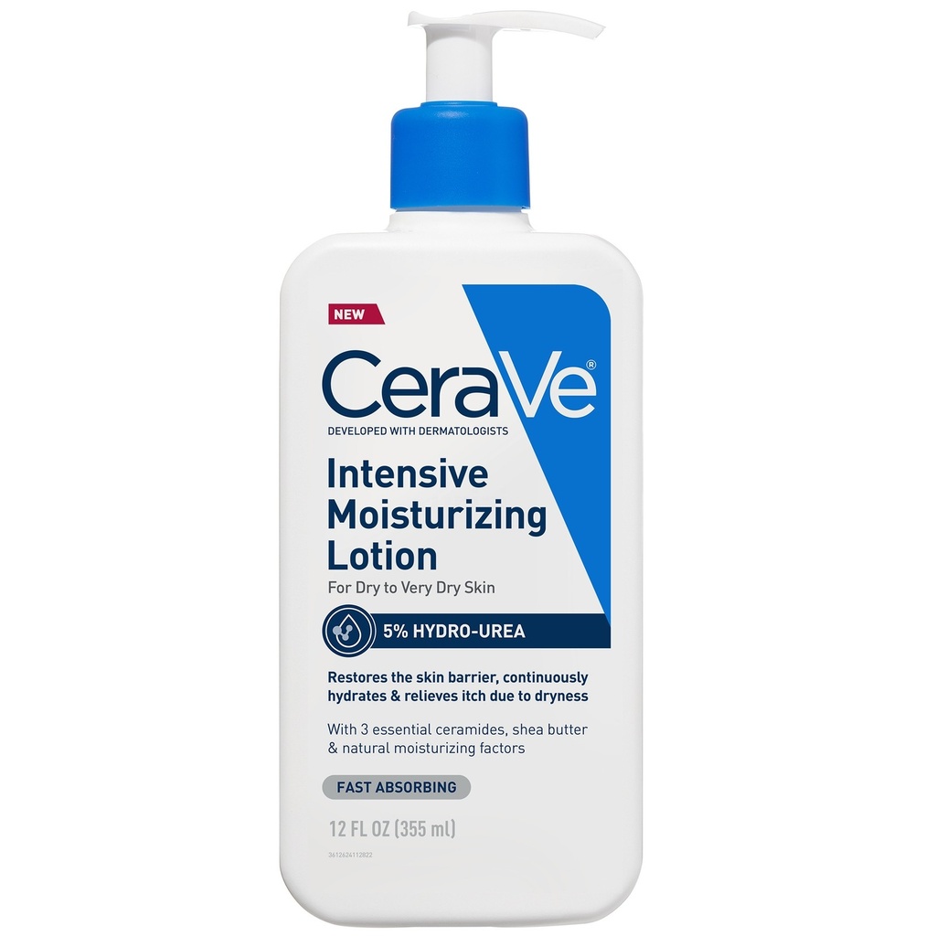 CERAVE New [ INTENSIVE MOISTURIZING LOTION ] - For Normal To Dry Skin | 5% Hdro - Urea | FAST ABSORBING ( 355mL ) 12fl.oz
