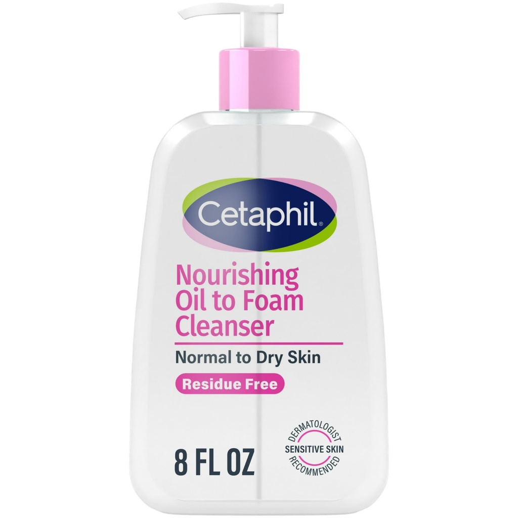 CETAPHIL MOISTURIZER OIL TO FOAM CLEANSER FOR NORMAL TO DRY SKIN 8fl.oz 237ML