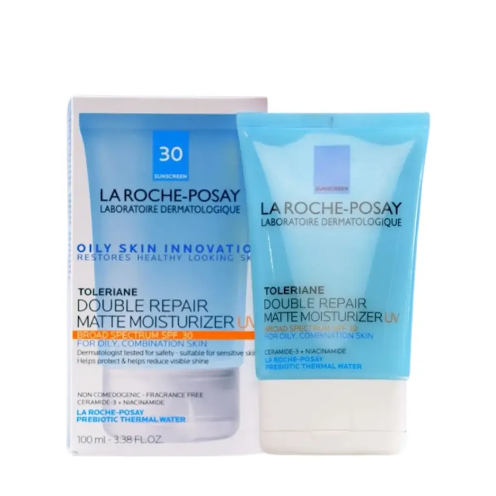 LA ROCHE-POSAY OILY SKIN INNOVATION TOLERIANE DOUBLE REPAIR MATTE MOISTURIZER  UV 100 ML ( BROAD SPECTRUM SPF 30 )