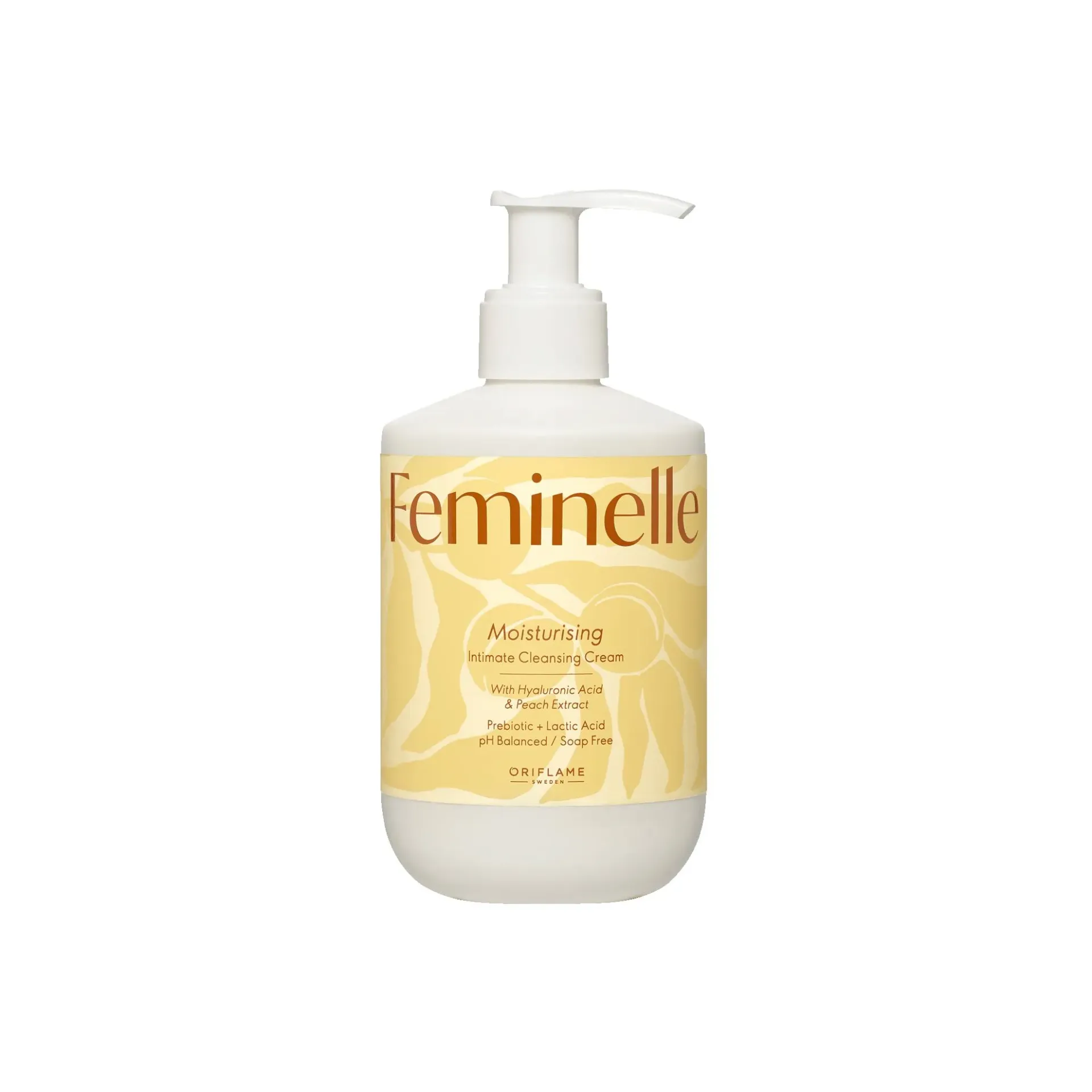 ORIFLAME SWEDEN FEMINELLE ( MOISTURISING ) INTIMATE CLEANSING CREAM WITH HYALURONIC ACID & PEACH EXTRACT 300mL