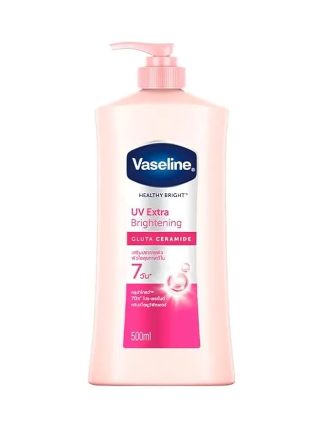 VASELINE HEALTHY BRIGHT UV EXTRA BRIGHTENING ( GLUTA CERAMIDE ) LOTION 500ml ( EXPIRY DATE: 20th/ September / 2026 )