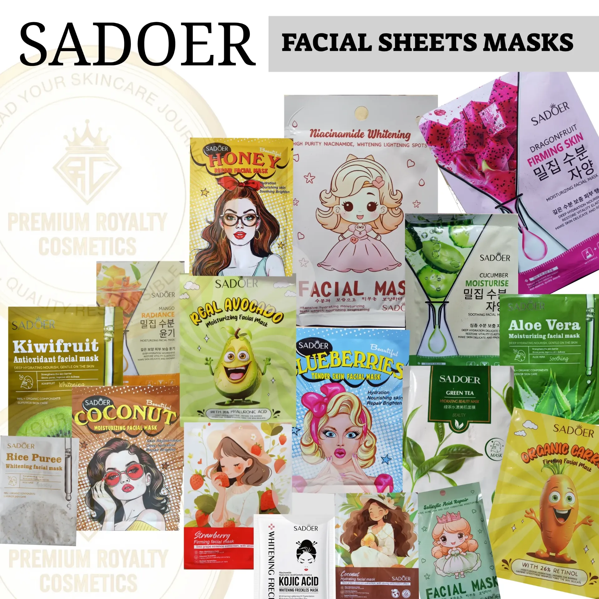 SADOER FACIAL SHEET MASKS 25g