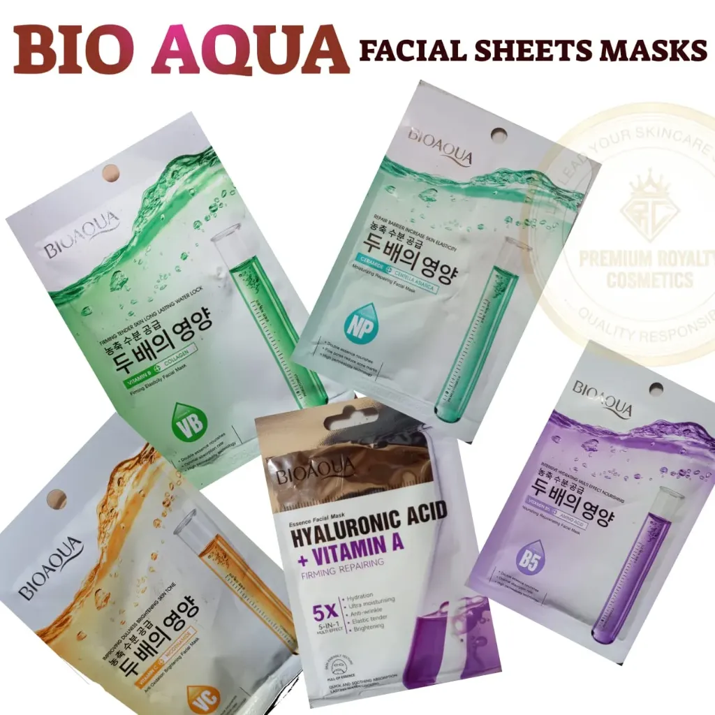 BIO AQUA FACIAL SHEET MASKS  25mL