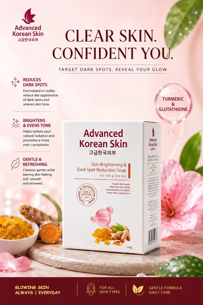 Advanced Korean skin Bar Soap (White)