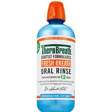 THERABREATH DENTIST FORMULATED FRESH BREATH ORAL RINSE (INVIGORATING ICY MINT) 473ML