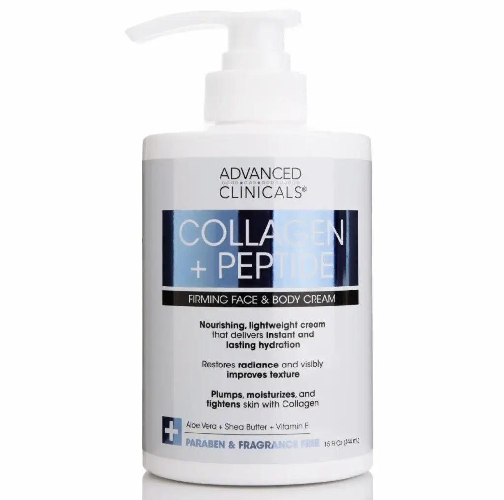 ADVANCED CLINICALS COLLAGEN + PEPTIDE FIRMING FACE & BODY CREAM 444ML