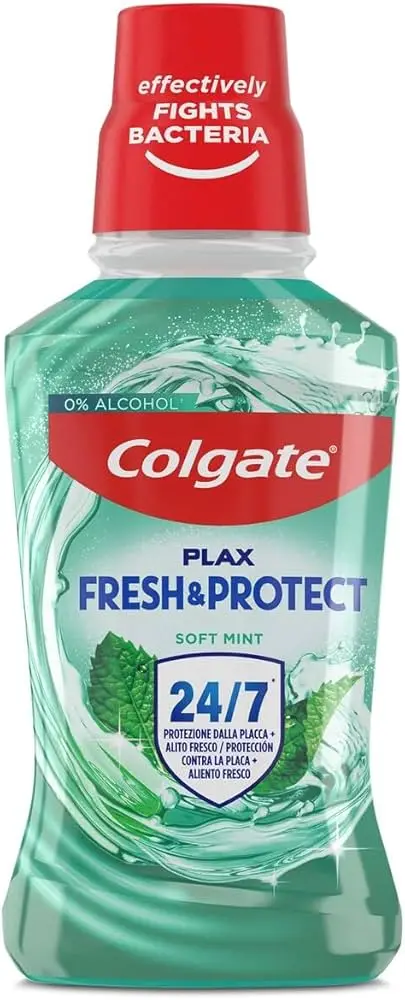 COLGATE PLAX FRESH & PROTECT SOFT MINT MOUTHWASH 250ML