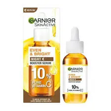 GARNIER SKIN ACTIVE ( EVEN & BRIGHT NIGHT BOOSTER SERUM 10% VITAMIN C ) 30mL