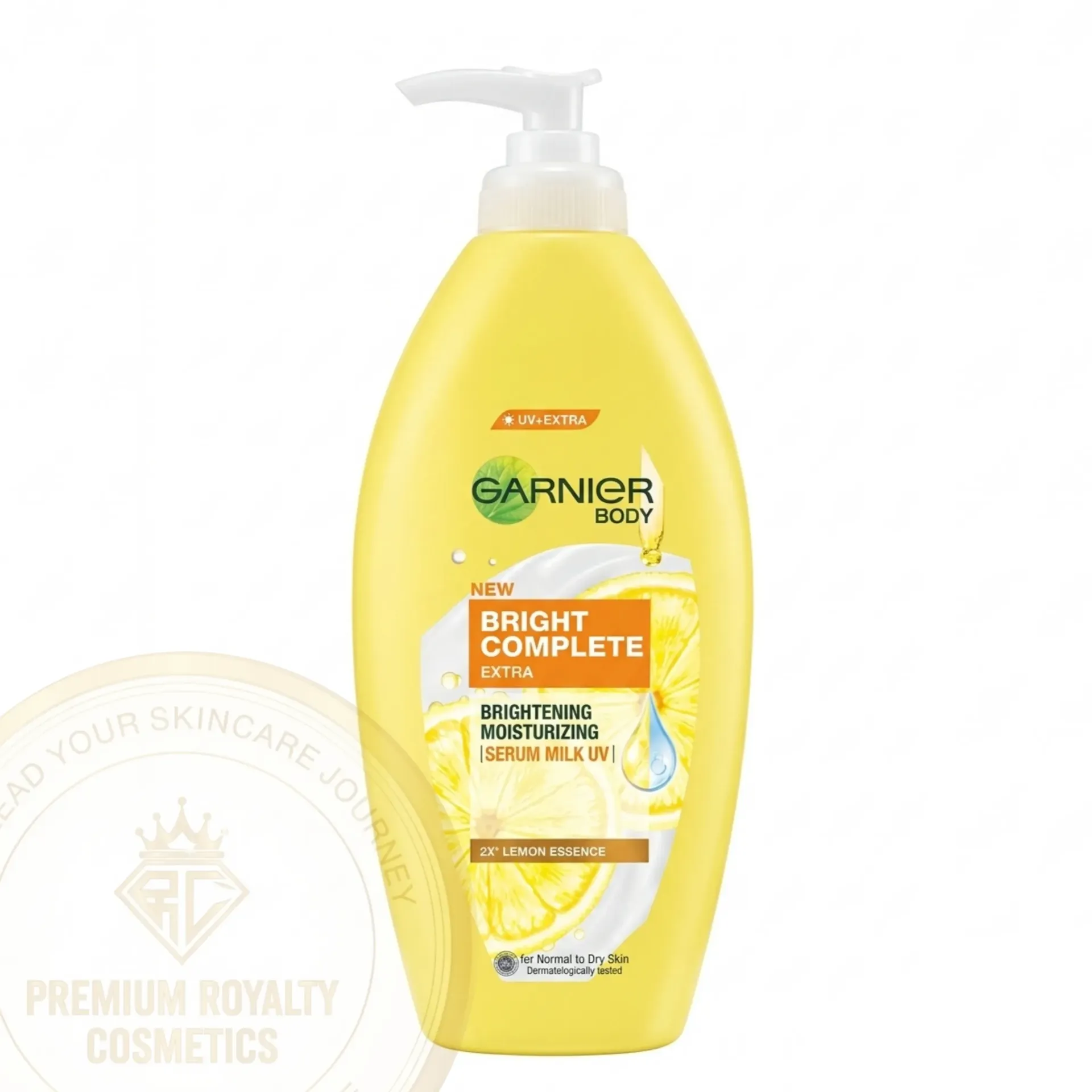 GARNIER BODY NEW ( BRIGHT COMPLETE ) BRIGHTENING MOISTURIZING SERUM MILK  UV LOTION 400mL