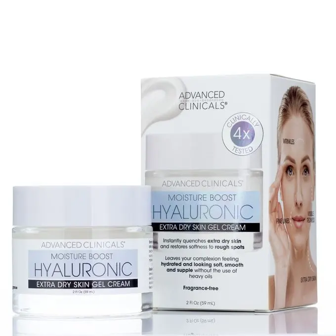 ADVANCED CLINICALS HYALURONIC FACE GEL CREAM 2 FL.OZ. 59ML
