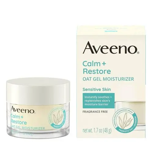 AVEENO CALM +RESTORE OAT GEL MOISTURIZER  (SENSITIVE SKIN)  FRAGRANCE FREE 48G