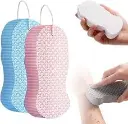 FLAT EXFLOIATING BATHING SPONGE (BLUE & PINK)