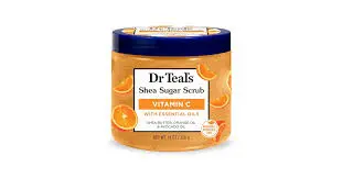 DR TEAL'S SHEA  SUGAR SCRUB VITAMIN C & ESSENTIAL 538G