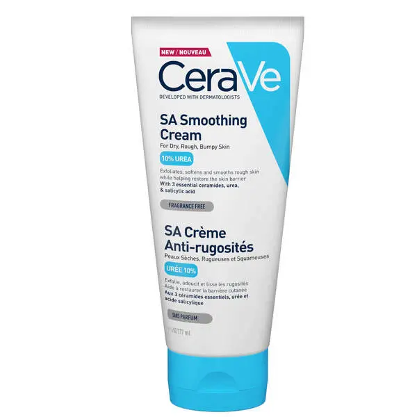 CERAVE [ SA SMOOTHING CREAM ] - For Dry, Rough, Bumpy Skin ( 10% Urea ) | Frangrance Free (  177mL  )