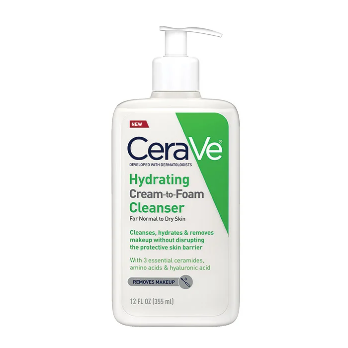 CERAVE HYDRATING CREAM TO FOAM CLEANSER FOR NORMAL TO DRY SKIN 12fl.oz 355ML