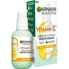 GARNIER VITAMIN C 2IN 1 BRIGHTENING SERUM CREAM SPF 25  50ML