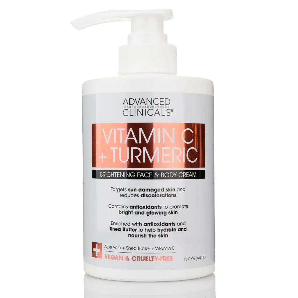 ADVANCED CLINICALS VITAMIN C + TUMERIC BRIGHTENING CREAM 454ML