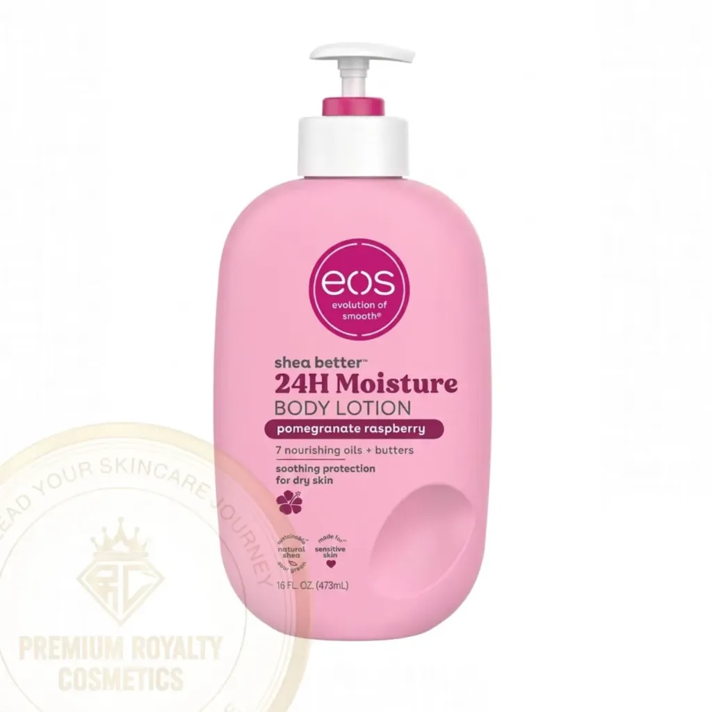 EOS SHEA BUTTER 24H MOISTURE BODY LOTION ( POMEGRANATE RASPBERRY ) 16 FL. OZ. 473mL