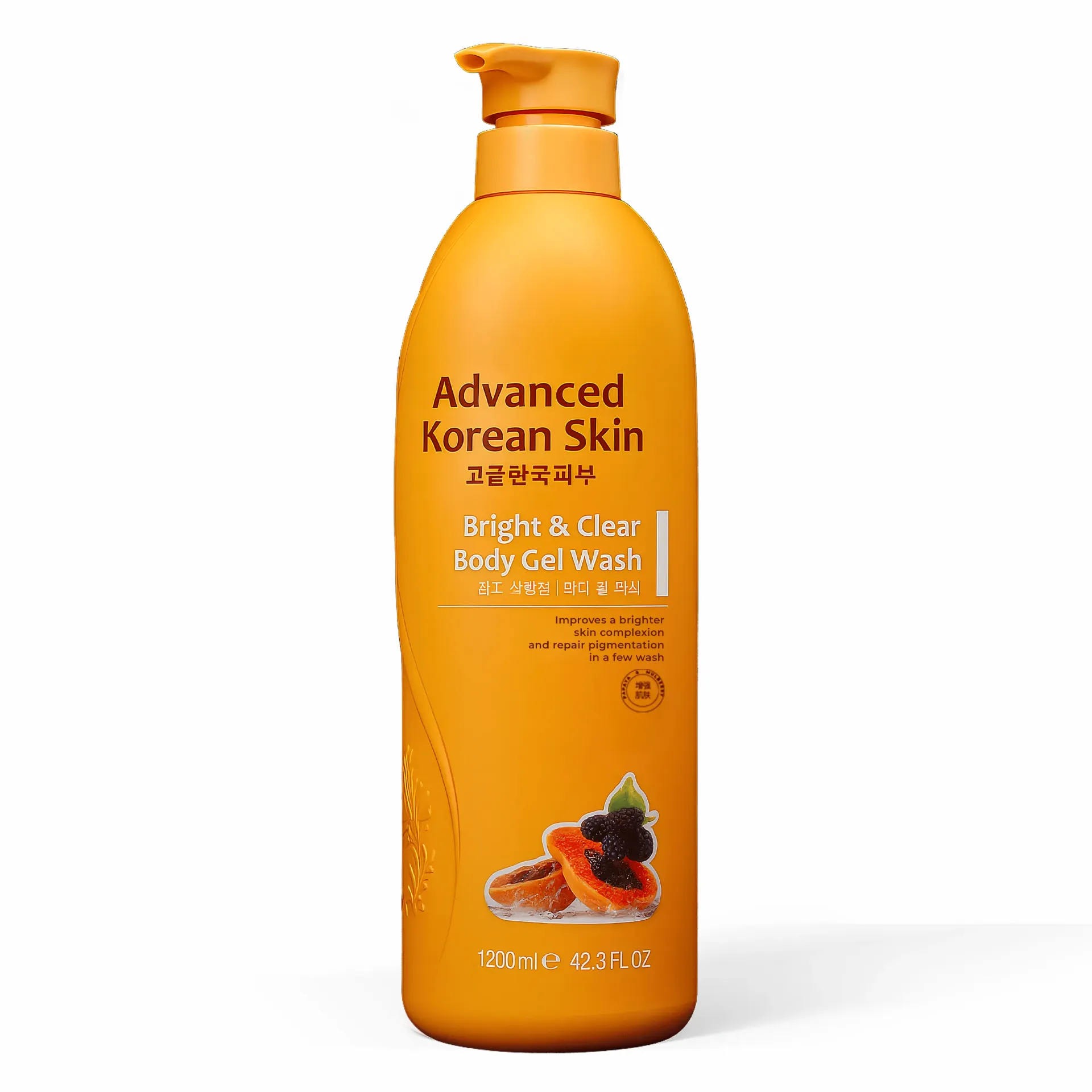 ADVANCED KOREAN SKIN BRIGHT & CLEAR BODY GEL WASH(PAPAYA) 1200ML