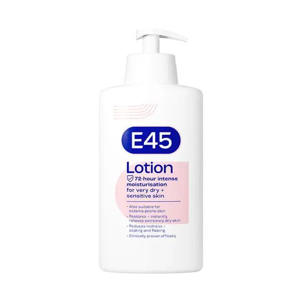 E45 24-HOUR MOISTURISATION FOR VERY DRY+ SENSITIVE SKIN LOTION 500mL