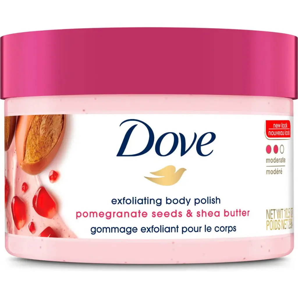DOVE EXFOLIATING BODY POLISH POMEGRANATE SEED & SHEA BUTTER 298ml