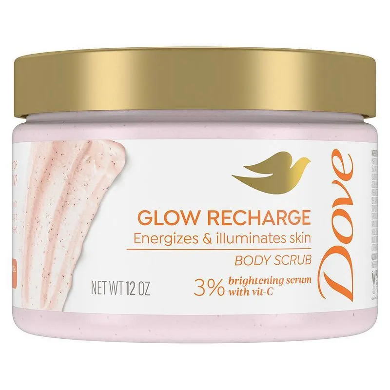 DOVE GLOW RECHARGE ENERGIZES & ILLUMUNATES SKIN BODY SCRUB 298g