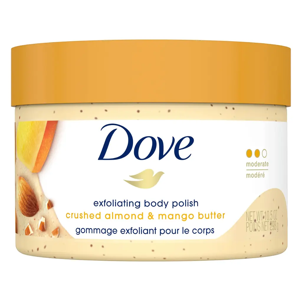 DOVE CRUSHED ALMOND & MANGO BUTTER EXFOLIATING BODY POLISH 298g