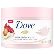 DOVE POMEGRANATE SEED & SHEA BUTTER EXFOLIATING BODY POLISH (LIGHT PINK) 298g