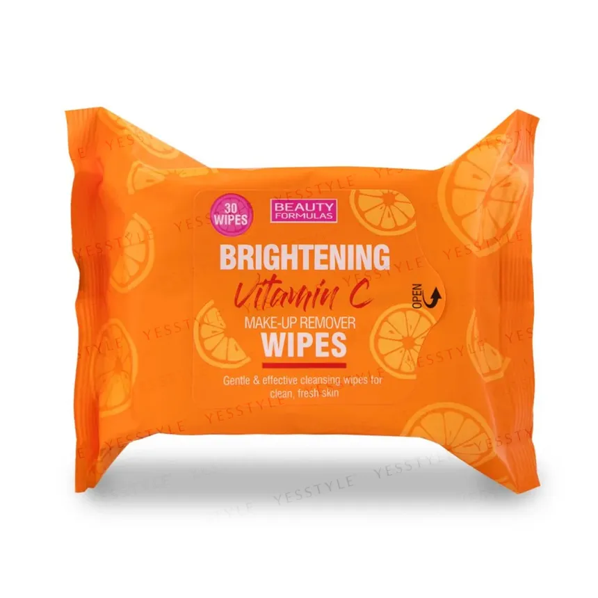 BEAUTY FORMULAS BRIGHTENING VITAMIN C MAKE - UP REMOVER WIPES