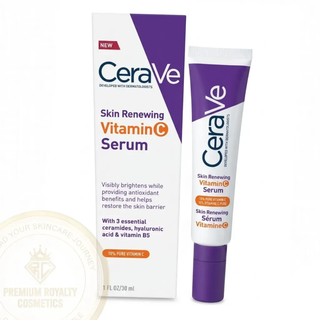 CERAVE [ SKIN RENEWING VITAMIN C SERUM ] - 10% Pure Vitamin C | With Essential Ceramides, Hyaluronic Acid & Vitamin B5 ( 30mL )