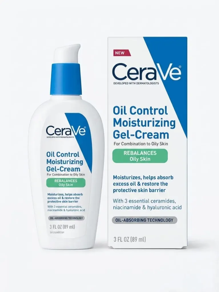 CERAVE [ OIL CONTROL MOISTURIZING GEL CREAM ] For Combination to Oily Skin | REBALANCES Oily Skin 3fl.oz 89mL