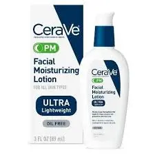 CERAVE ( PM ) [ FACIAL MOISTURIZING LOTION ]  ULTRA Lightweight | OIL FREE - 3fl.oz ( 60mL )