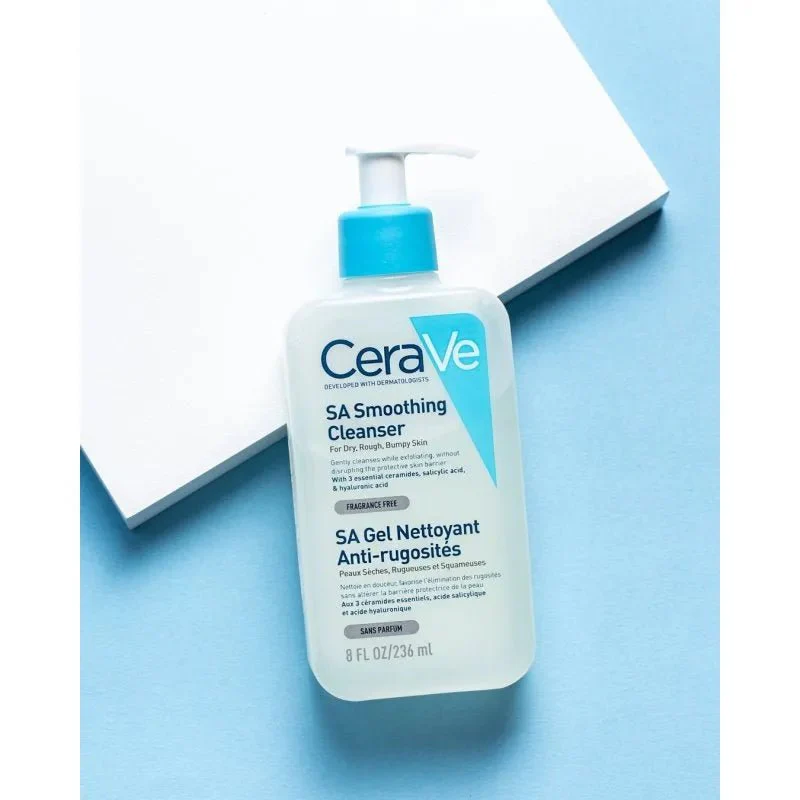 CERAVE SA SMOOTHING CLEANSER (SA Gel Nettoyant Anti-rugosites) 8 FL.OZ  236mL